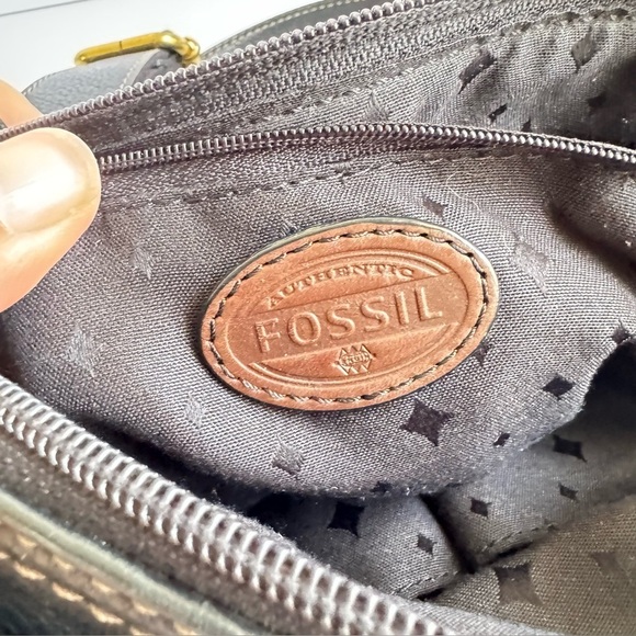 Fossil Y2K Morgan Bag Black Leather Crossbody Messenger Purse Travel Everyday - Picture 12 of 12